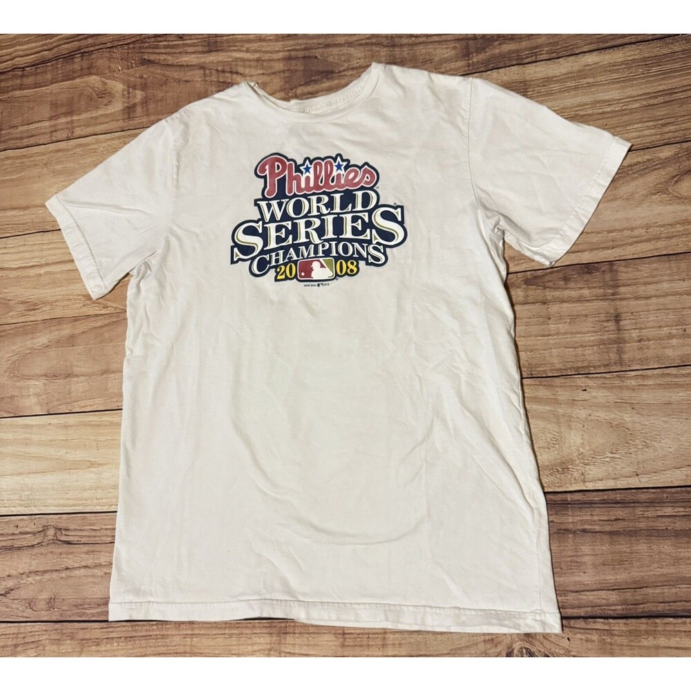 New Era Philadelphia Phillies World Series Champions 2008 2018 T Shirt Size L